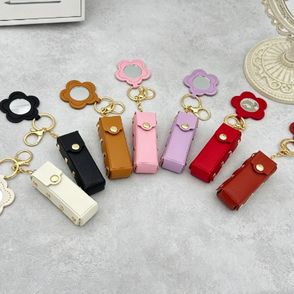 Leatherwork Rivets - 1pce Portable Lipstick Case Bag Charm