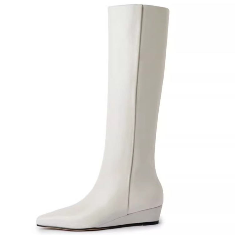 Leather Work Women Shoes - Fashion Knee-High Women's Boots Genuine Leather