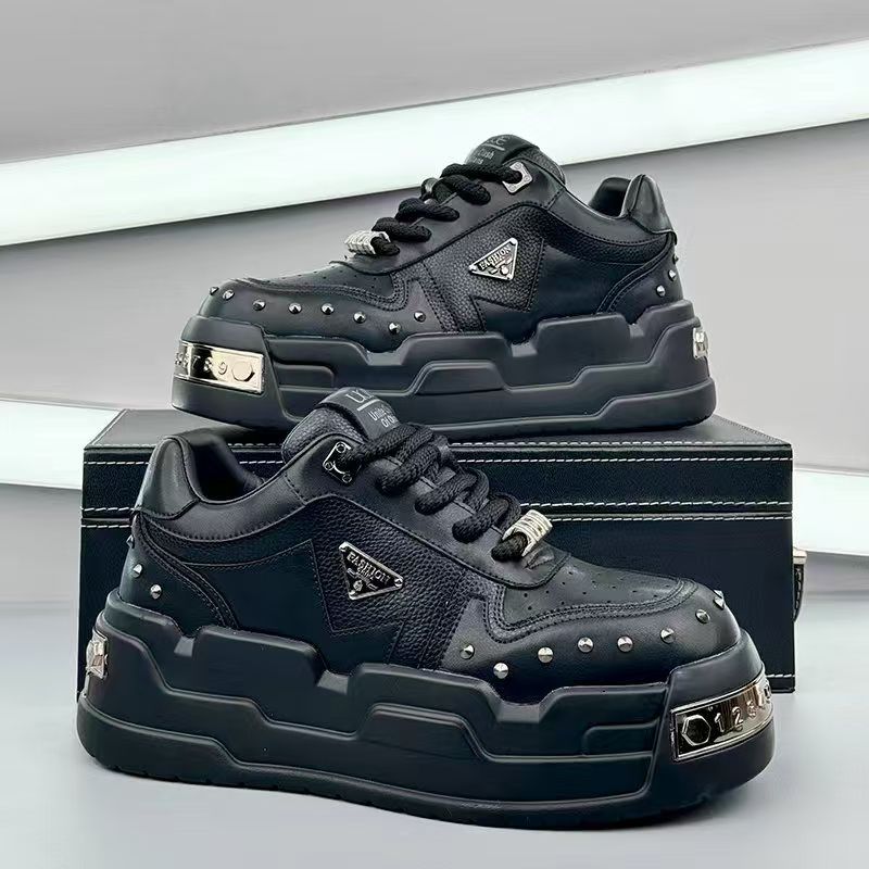 Leatherwork Rivets - Fashion New Designer Men's Lace Up