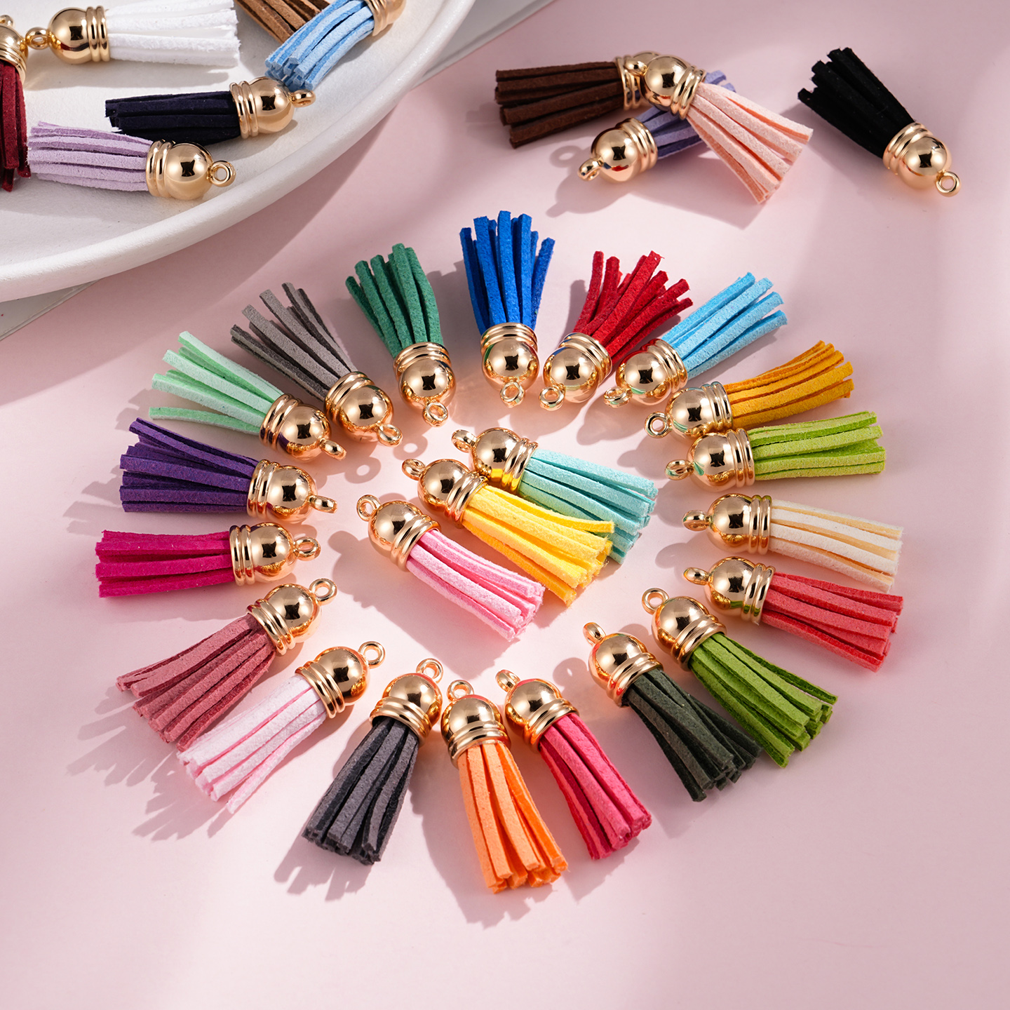 Leatherwork Diy - 20pcs/Lots Tassel Synthetic Suede Faux Leather