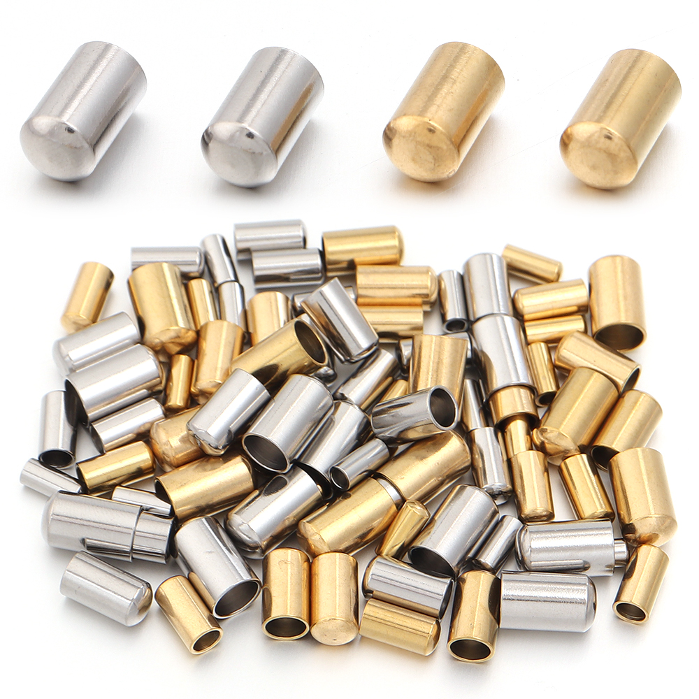 Leatherwork Diy - 10-20pcs/lot Stainless Steel End Caps Crimp