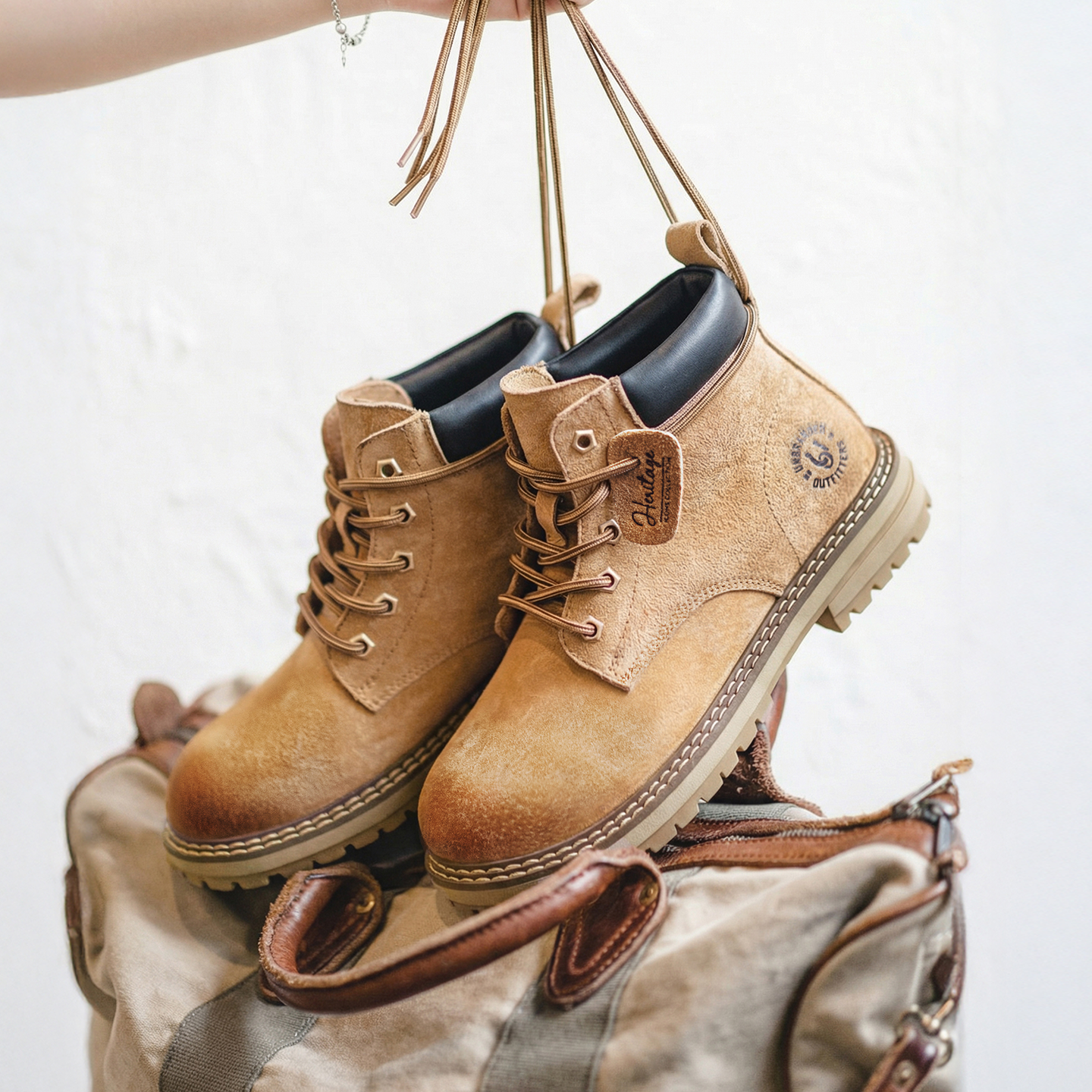 Vintage Leatherwork - Maden Women's Classic Yellow Ankle Boots