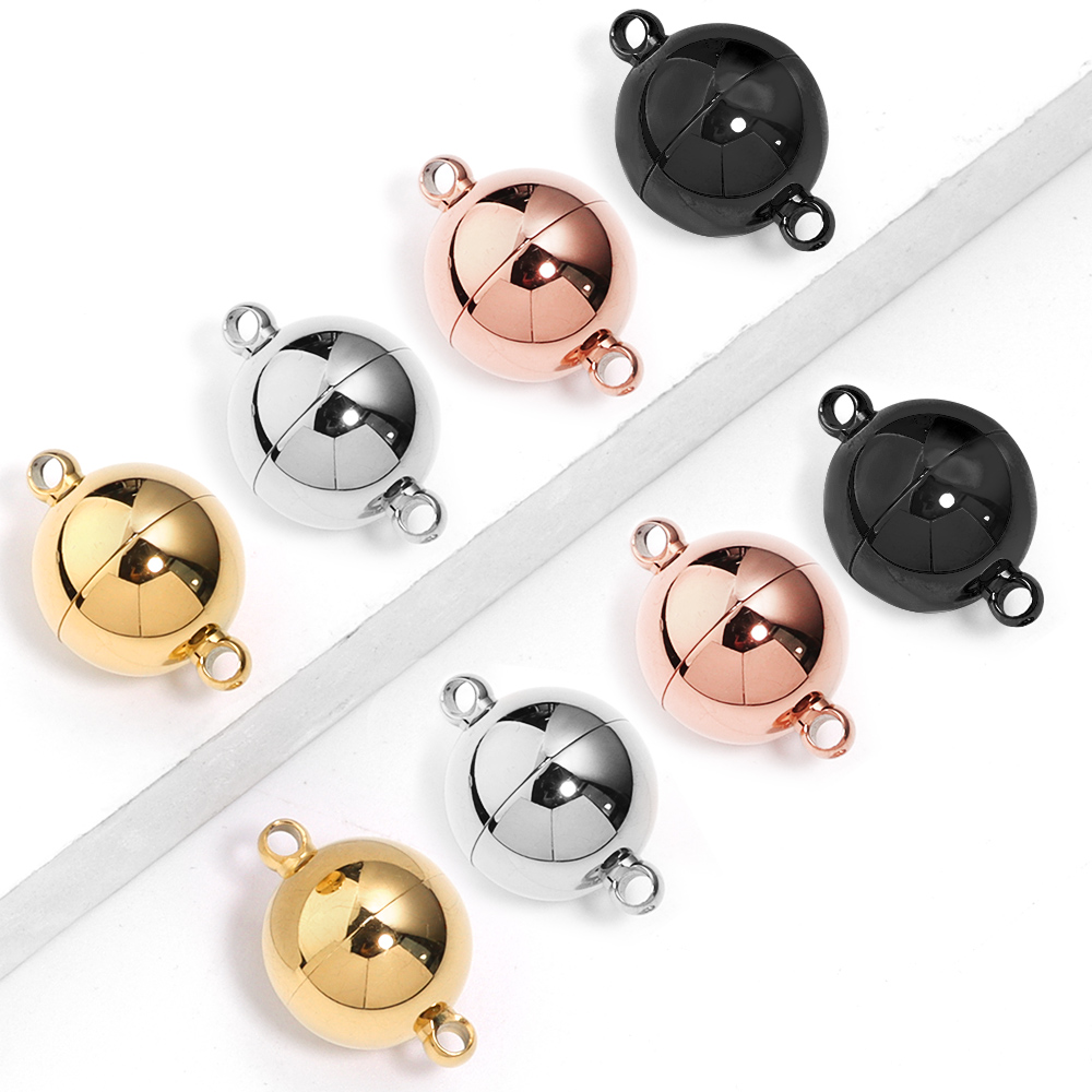 Leatherwork Diy - 2pcs/lot Round Stainless Steel Magnetic Clasps