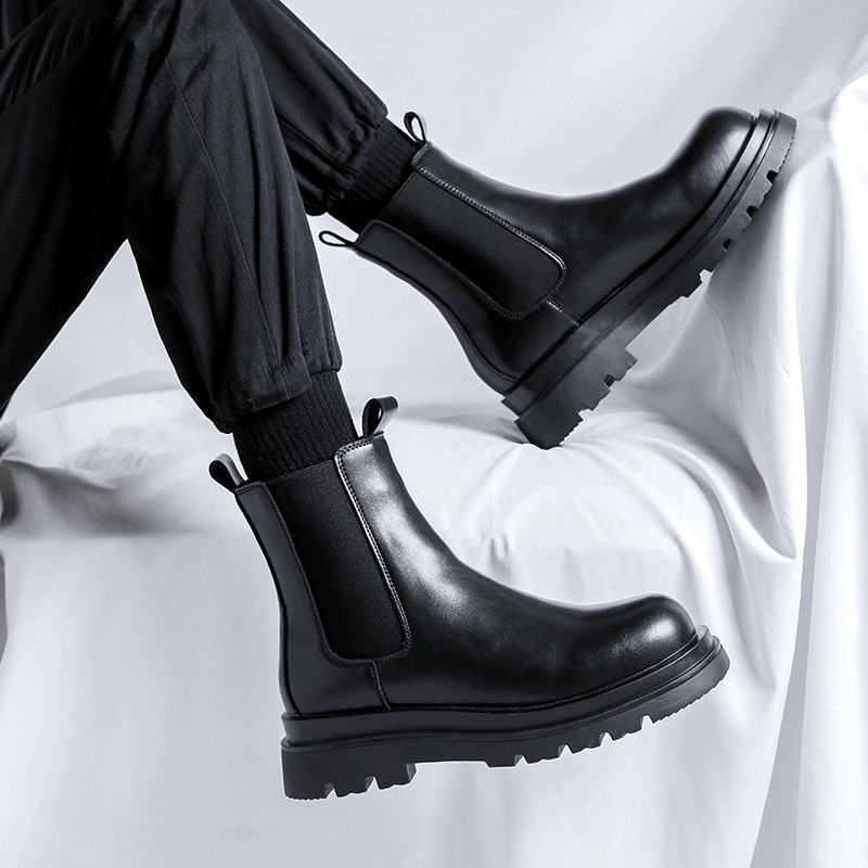 British 2025 Men Leather Boots - Vintage Leatherwork recension och pris