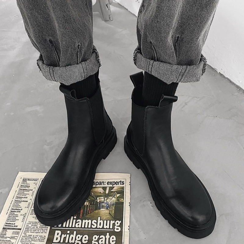 British 2025 Men Leather Boots - Vintage Leatherwork recension och pris