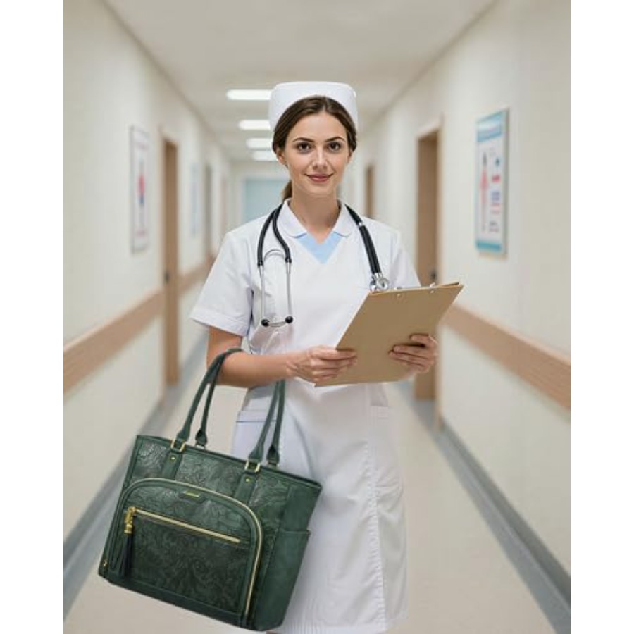 Laptop Tote Bag for Women With - Vintage Leatherwork recension och pris