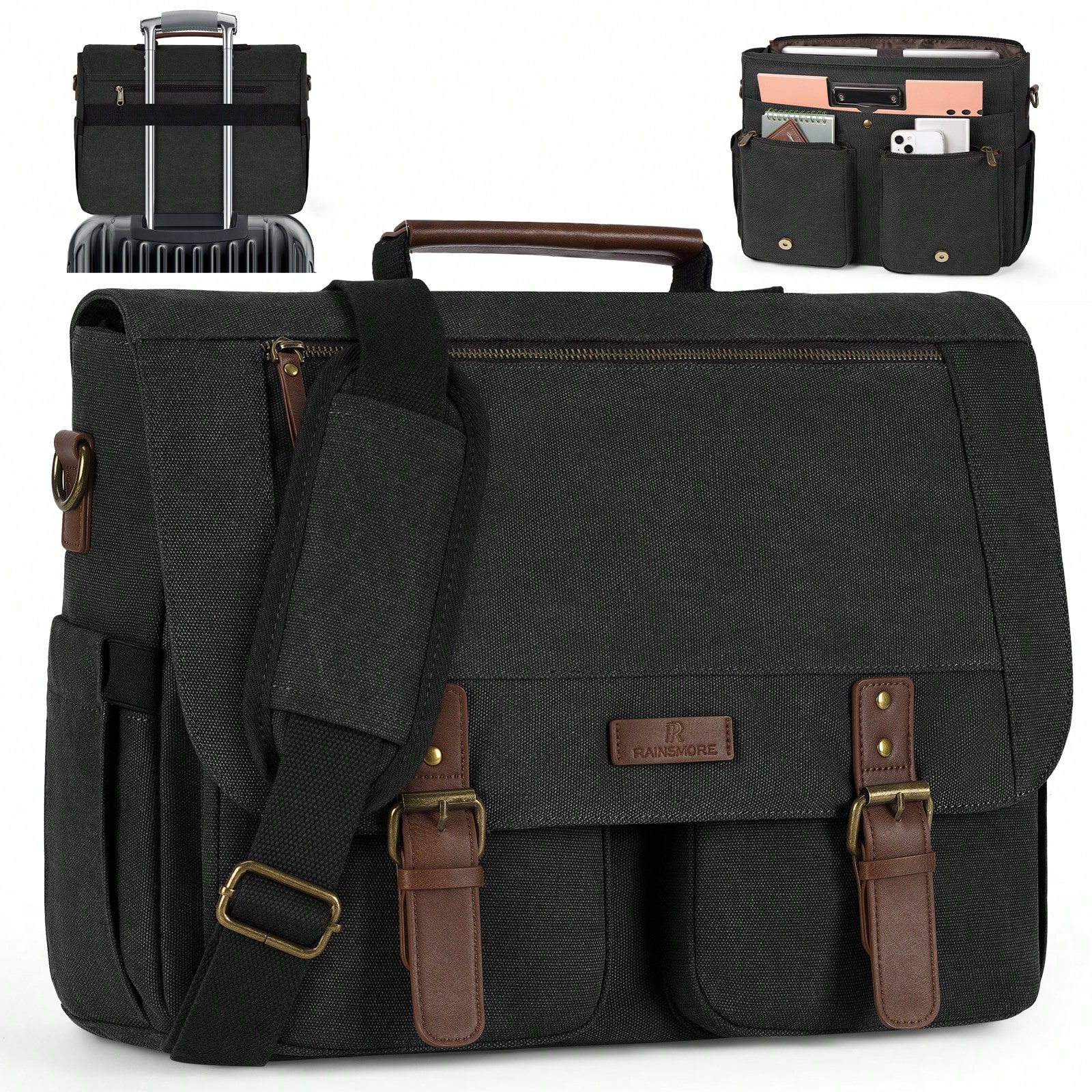 Vintage Men's Messenger Bag, 1 - Vintage Leatherwork recension och pris