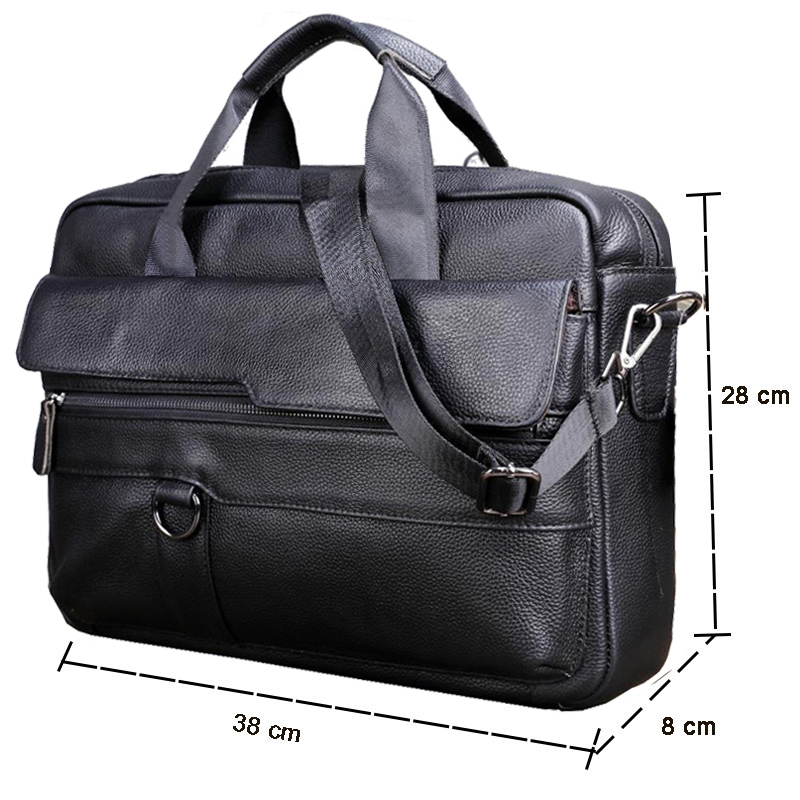 Large Men's Genuine Leather Ha - Leather Work Handbags recension och pris