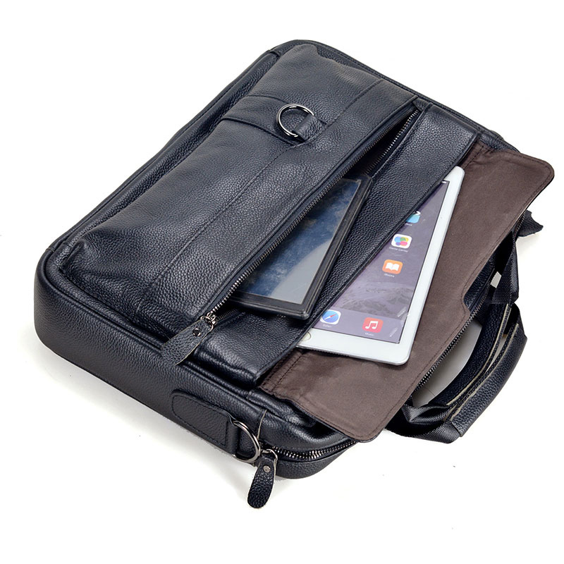 Large Men's Genuine Leather Ha - Leather Work Handbags recension och pris