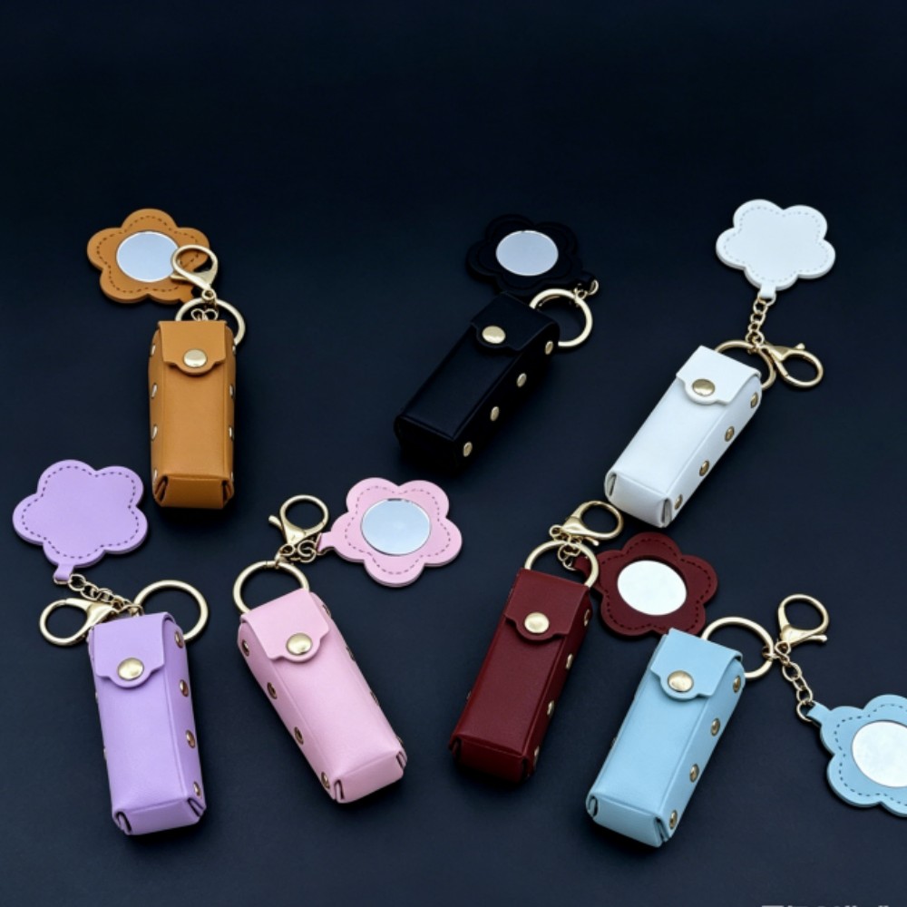 1pce Portable Lipstick Case Ba - Leatherwork Rivets recension och pris