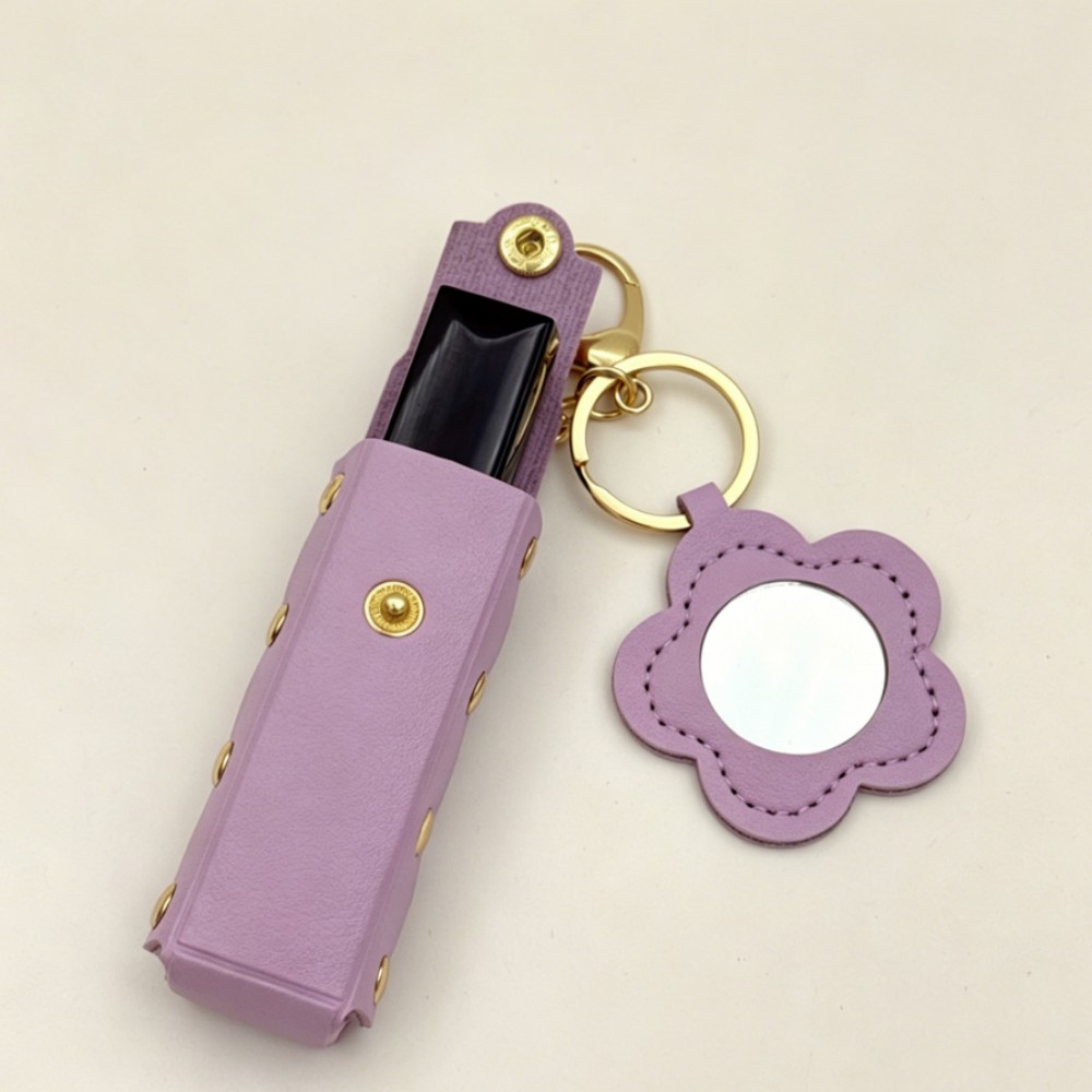 1pce Portable Lipstick Case Ba - Leatherwork Rivets recension och pris