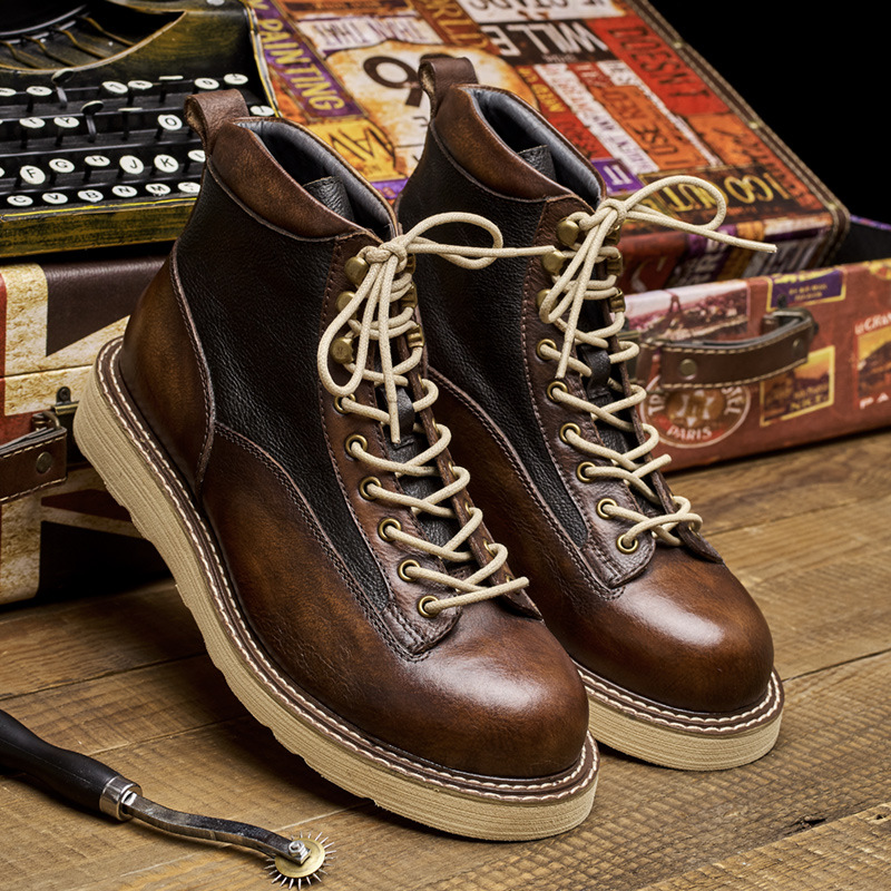 Men's Short Toe Work Boots, Am - Vintage Leatherwork recension och pris