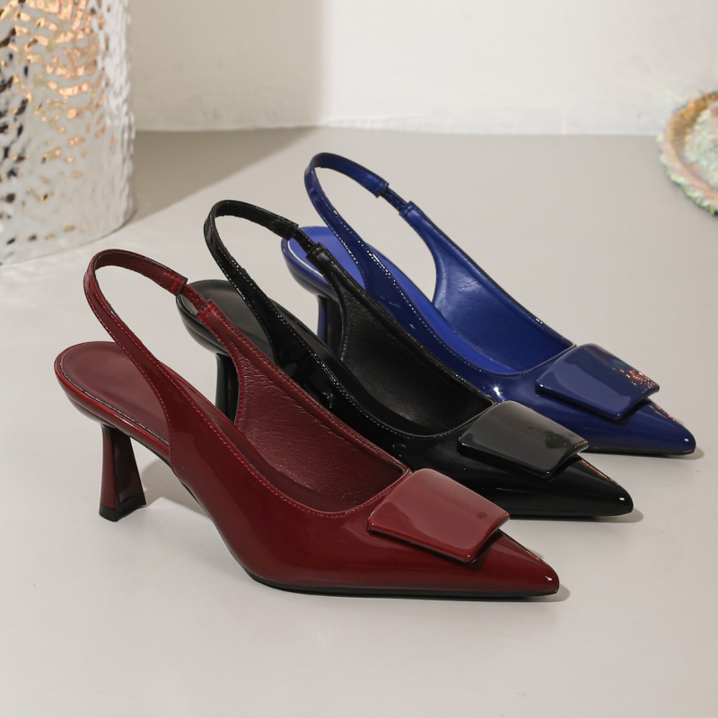 European size backless sandals - Leather Work Women Shoes recension och pris