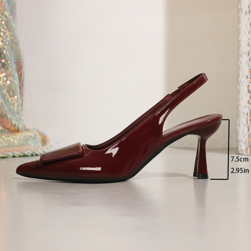 European size backless sandals - Leather Work Women Shoes recension och pris