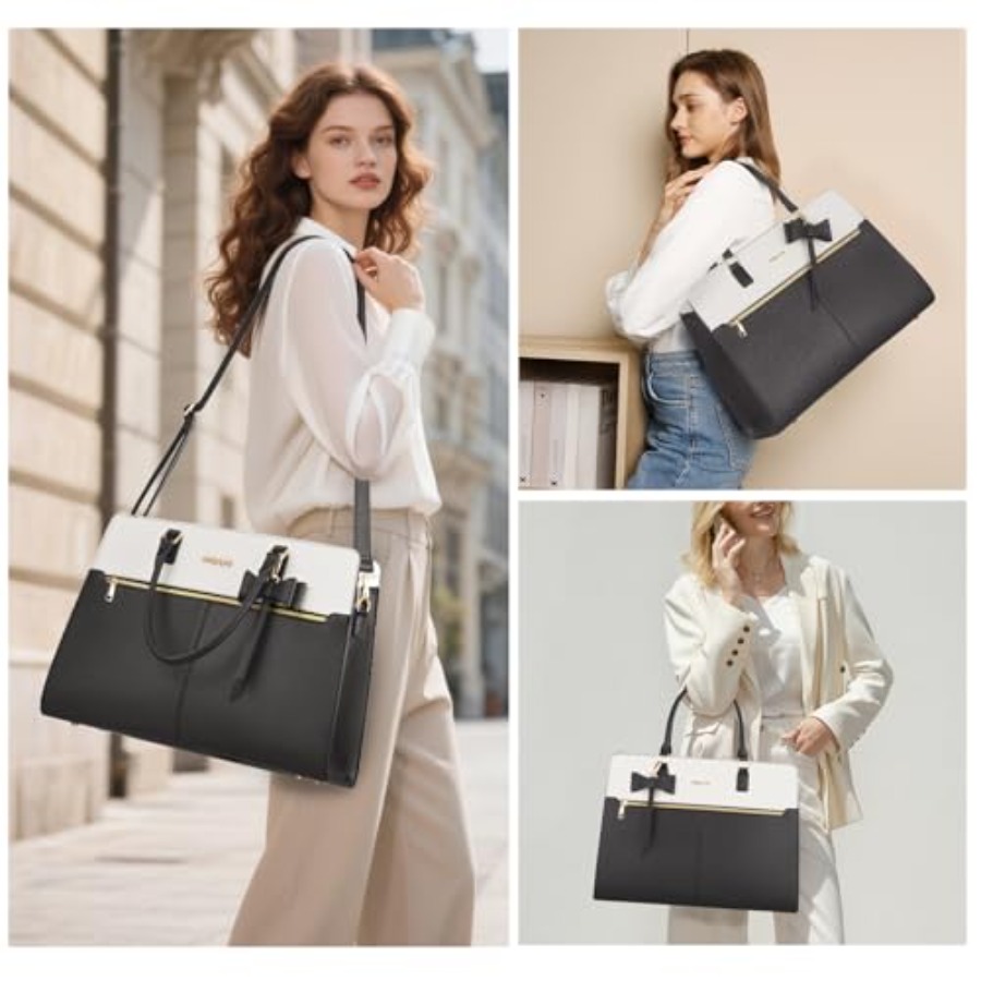 Laptop Tote Bag for Women, 15. - Leather Works recension och pris