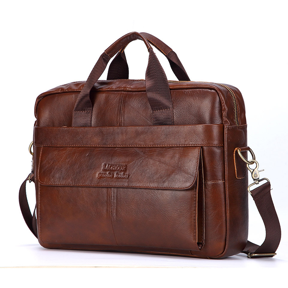 Men Genuine Leather Handbag Fa - Leather Work Handbags recension och pris