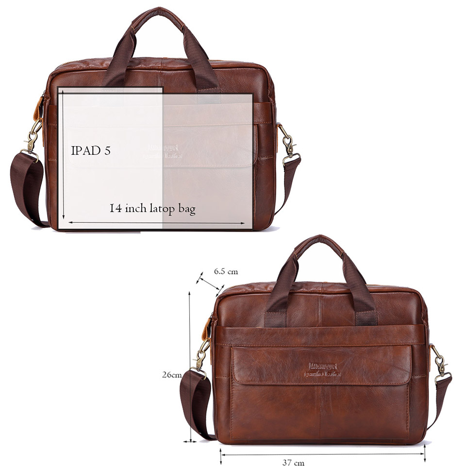 Men Genuine Leather Handbag Fa - Leather Work Handbags recension och pris