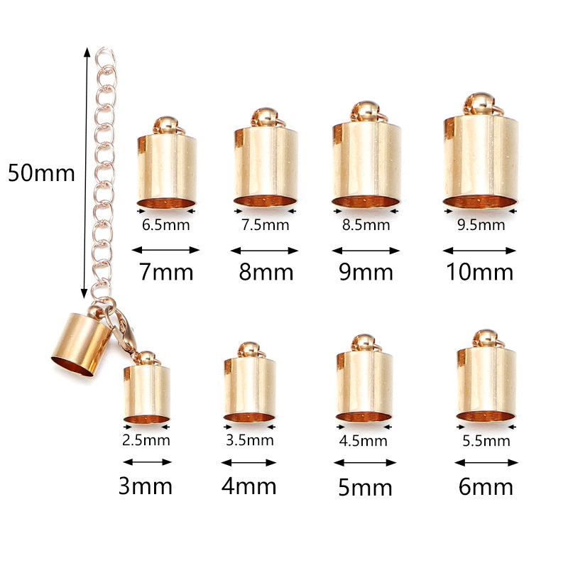 10Sets Leather Cord End Caps W - Leatherwork Diy recension och pris