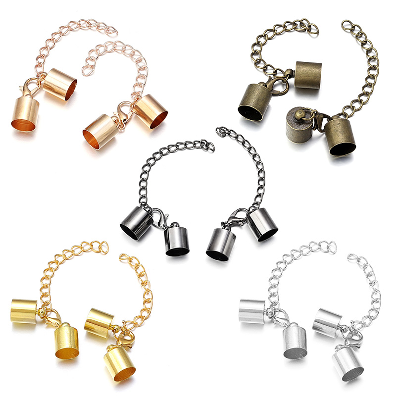 10Sets Leather Cord End Caps W - Leatherwork Diy recension och pris