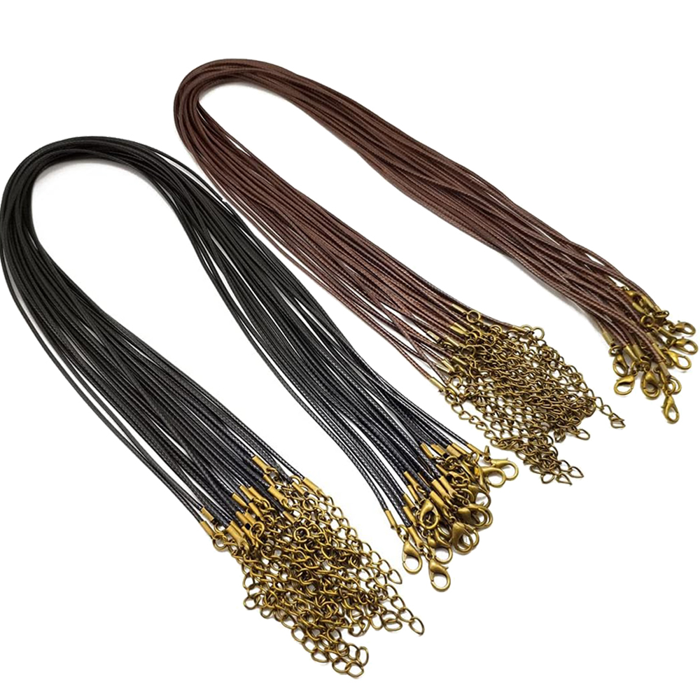 20pcs 45cm Brown Waxed Necklac - Leatherwork Diy recension och pris