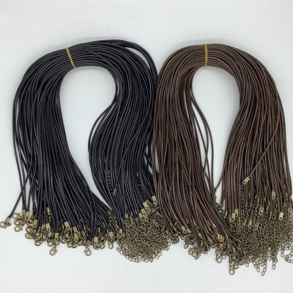20pcs 45cm Brown Waxed Necklac - Leatherwork Diy recension och pris