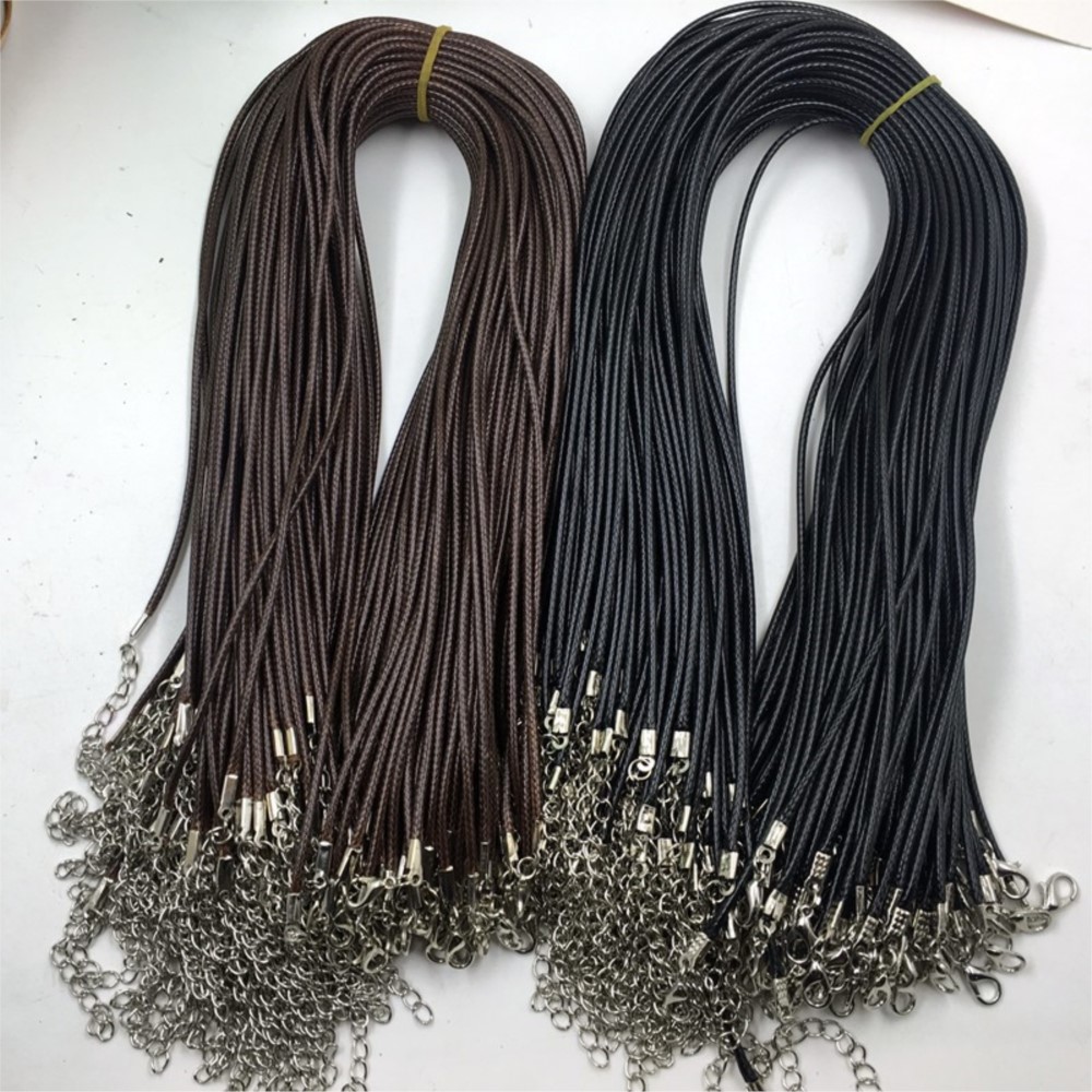 20pcs 45cm Brown Waxed Necklac - Leatherwork Diy recension och pris