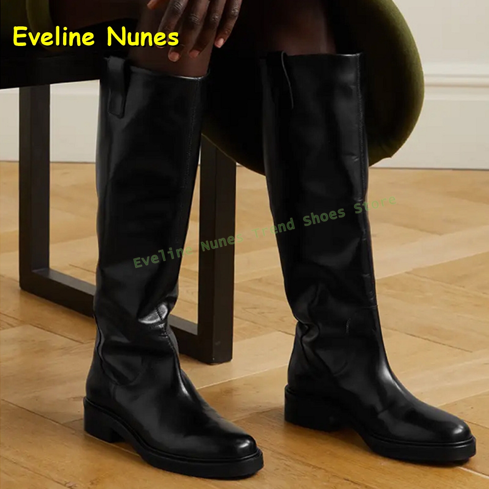 Black Leather Knee High Riding - Leather Work Women Shoes recension och pris