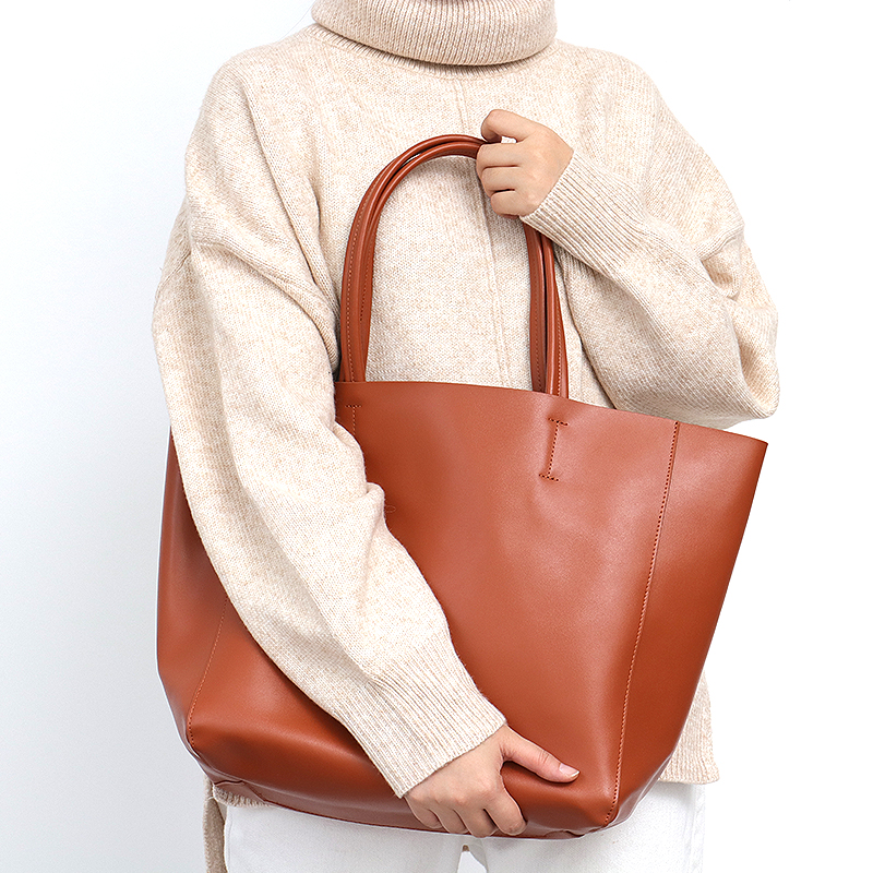 Minimalist Big Tote Bag Women  - Leather Work Handbags recension och pris