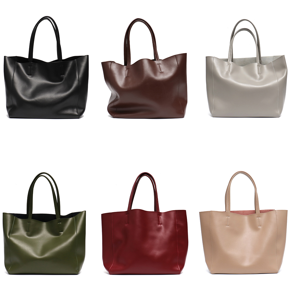 Minimalist Big Tote Bag Women  - Leather Work Handbags recension och pris