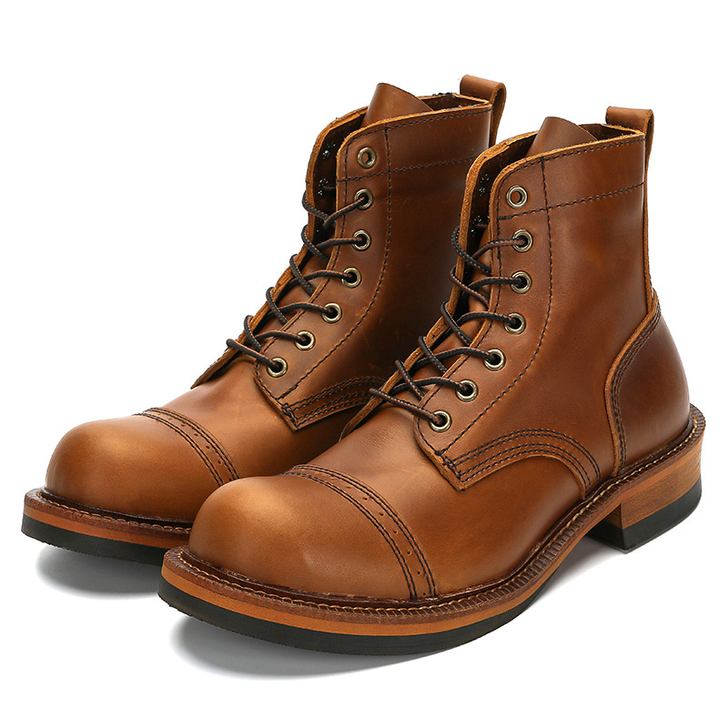 Men's Genuine Leather Motorcyc - Vintage Leatherwork recension och pris