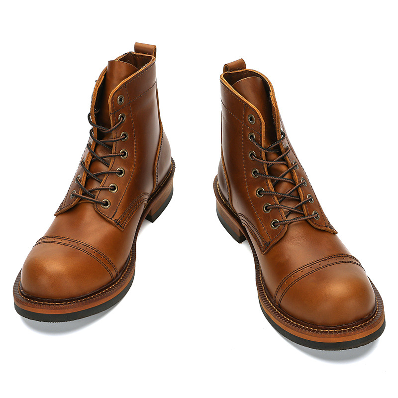 Men's Genuine Leather Motorcyc - Vintage Leatherwork recension och pris
