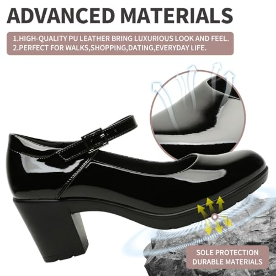 Womens Mary Jane Dress Shoes C - Leather Work Women Shoes recension och pris