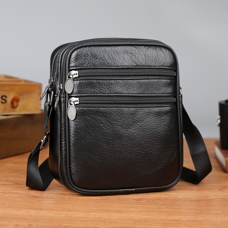 Men's Shoulder Messenger Bag C - Leather Work Handbags recension och pris