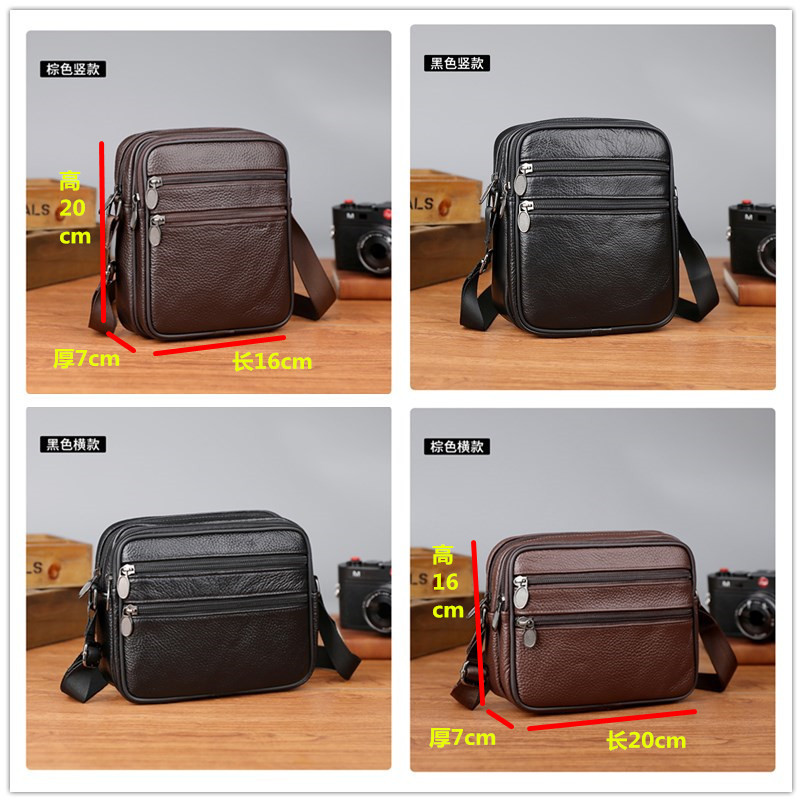 Men's Shoulder Messenger Bag C - Leather Work Handbags recension och pris