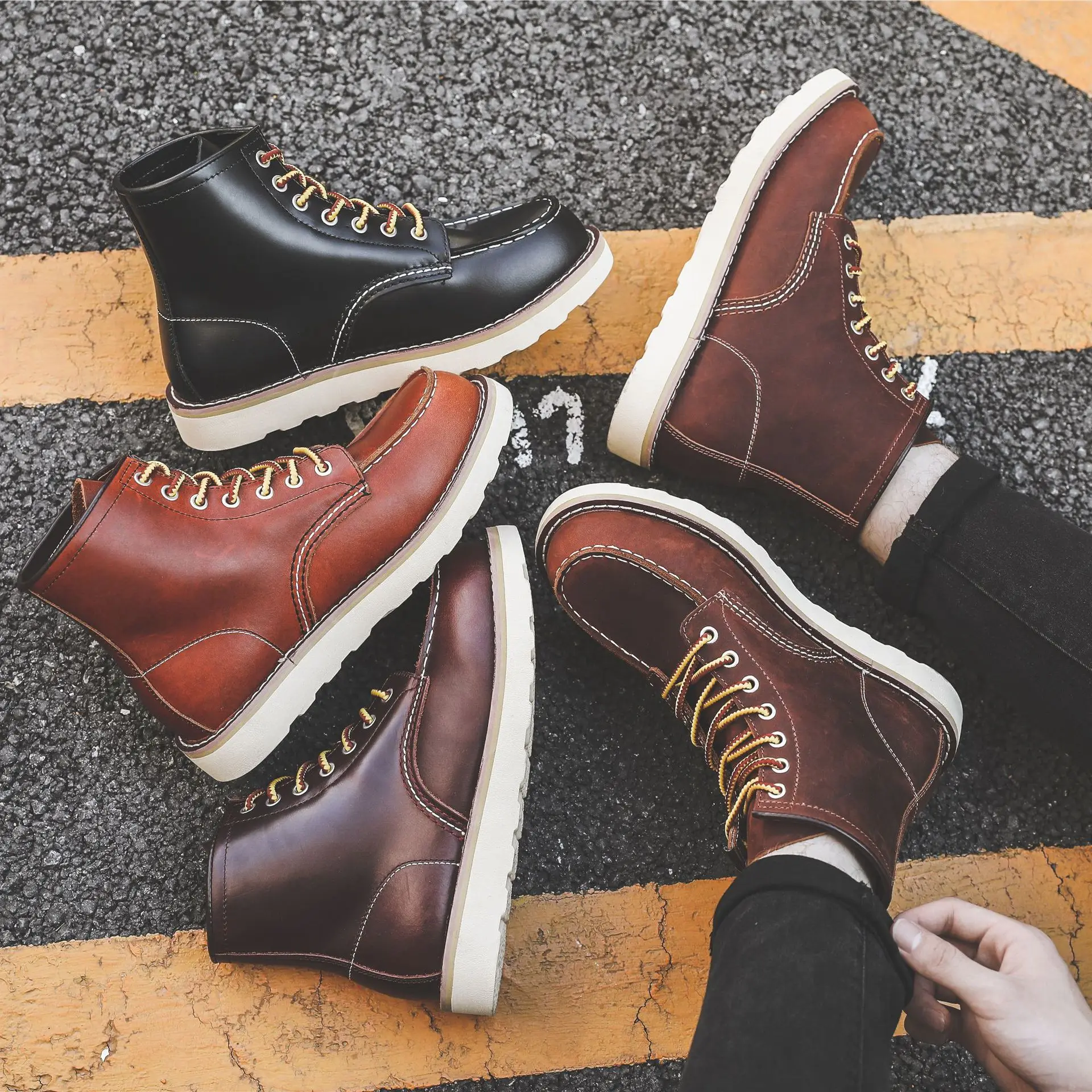 Men Spring Winter Casual Shoes - Vintage Leatherwork recension och pris