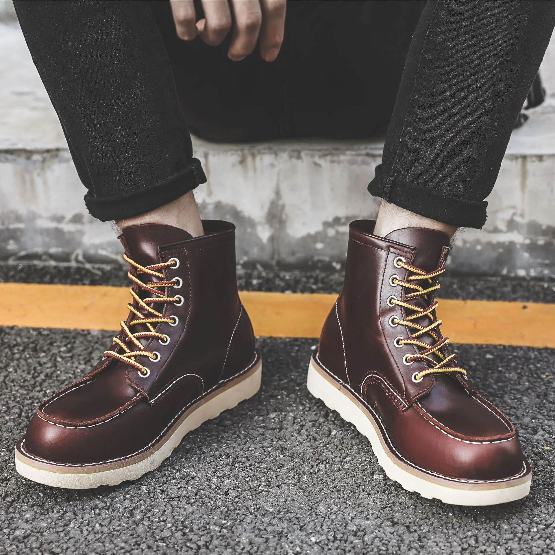 Men Spring Winter Casual Shoes - Vintage Leatherwork recension och pris