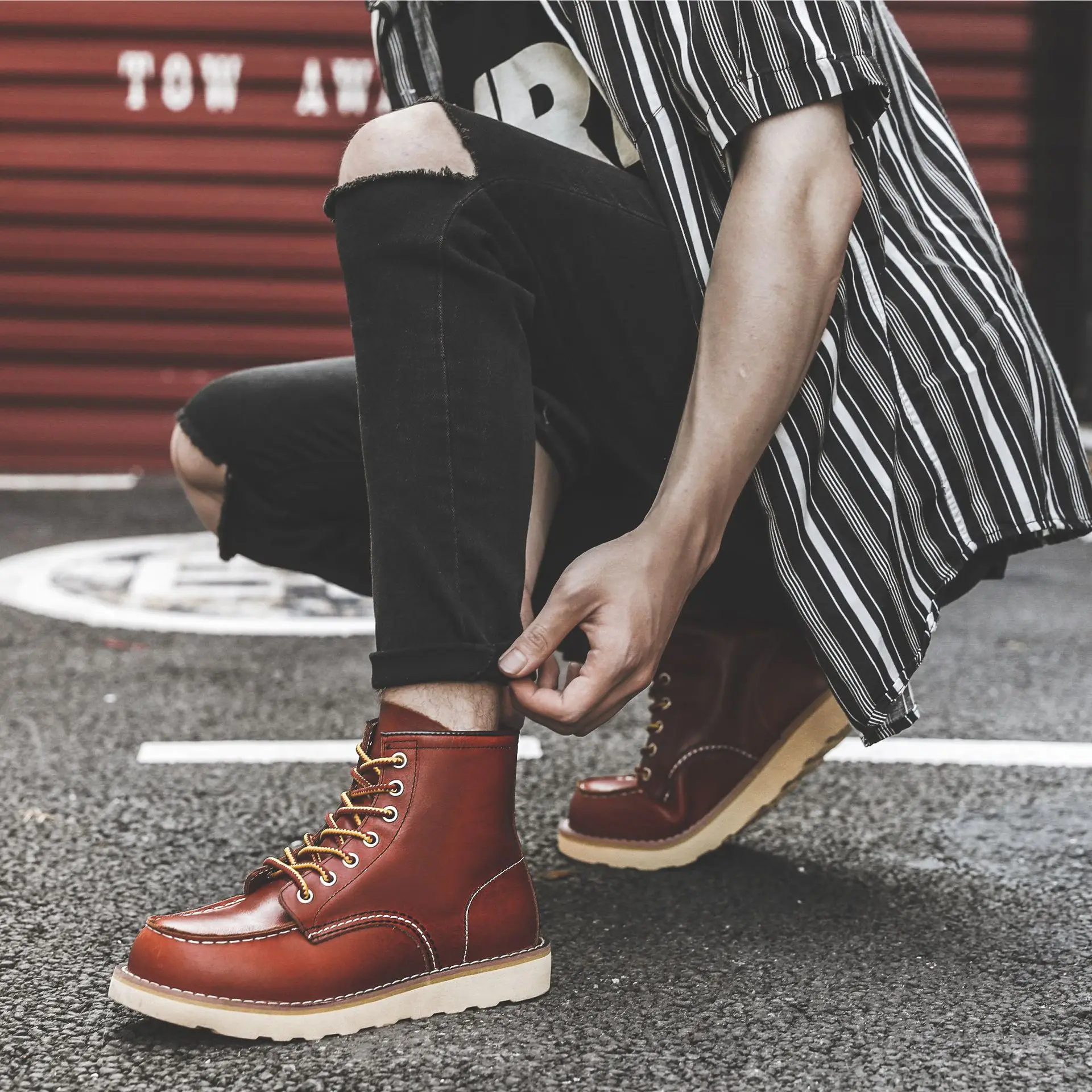 Men Spring Winter Casual Shoes - Vintage Leatherwork recension och pris