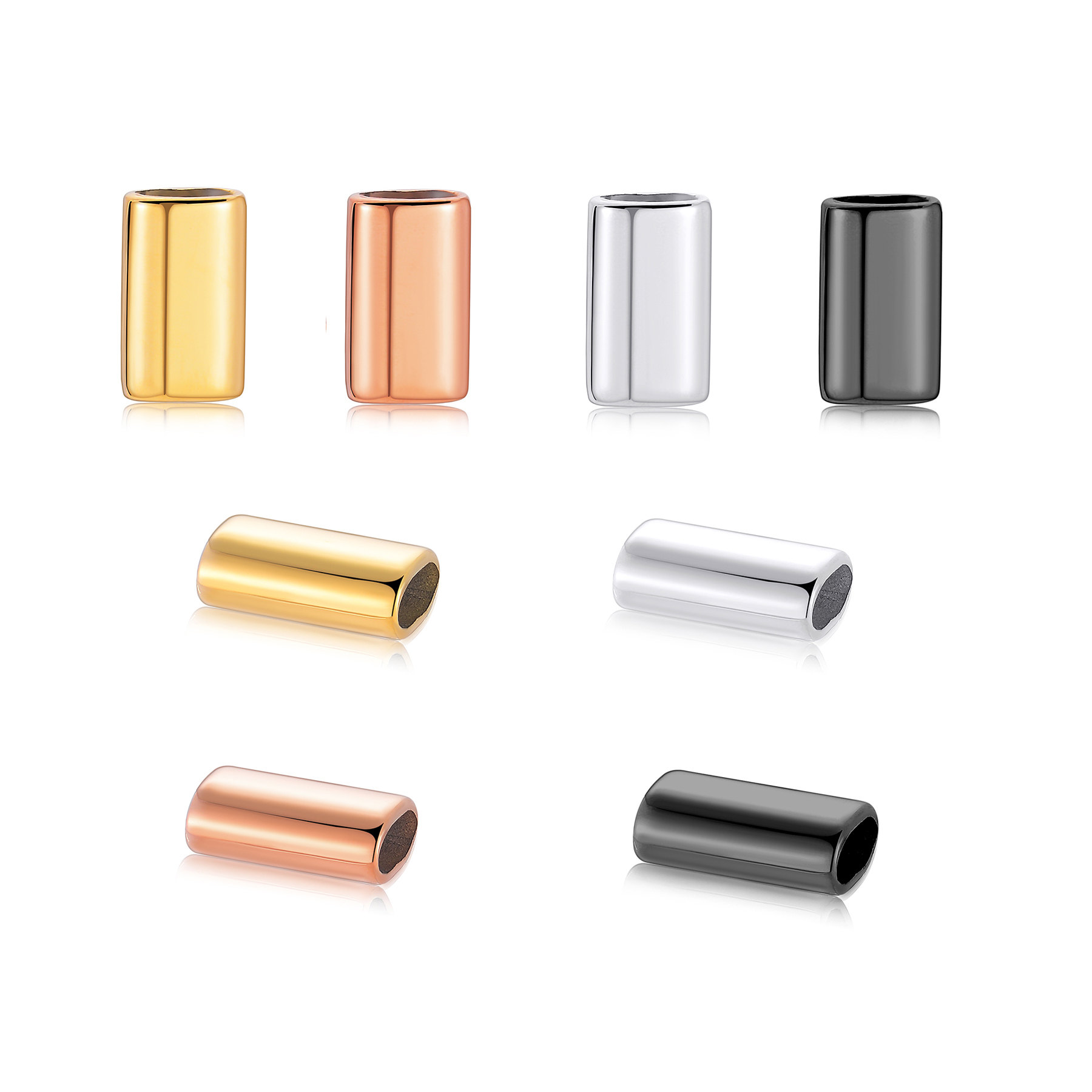 6PCS Stainless Steel Charm Sli - Leatherwork Diy recension och pris