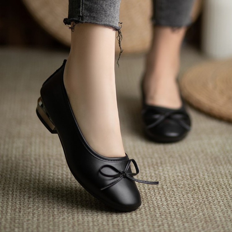 Elegant Bowknot Flat Shoes for - Leather Works recension och pris
