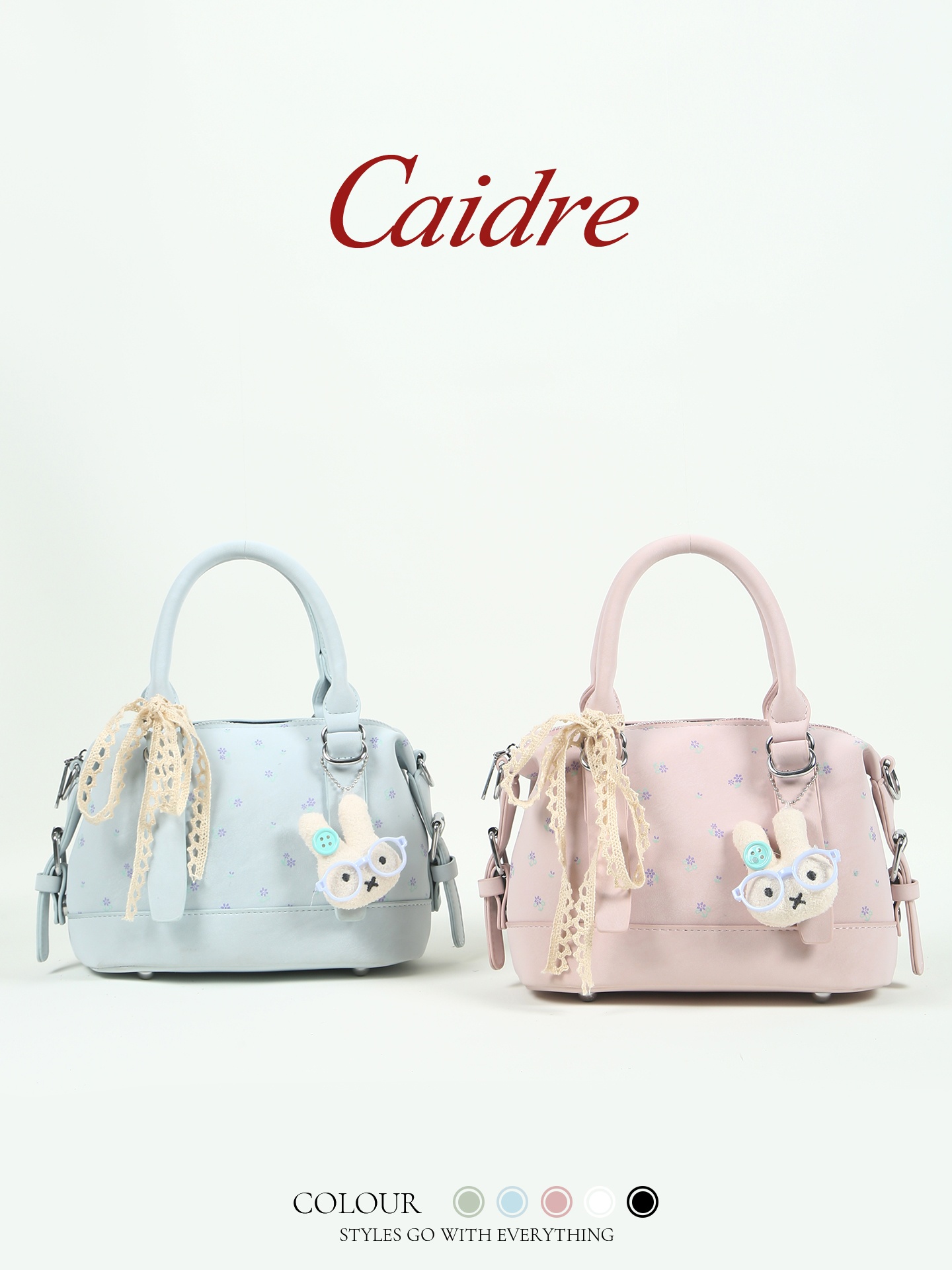 Caidre Cute Floral Polka Dot H - Leather Work Handbags recension och pris