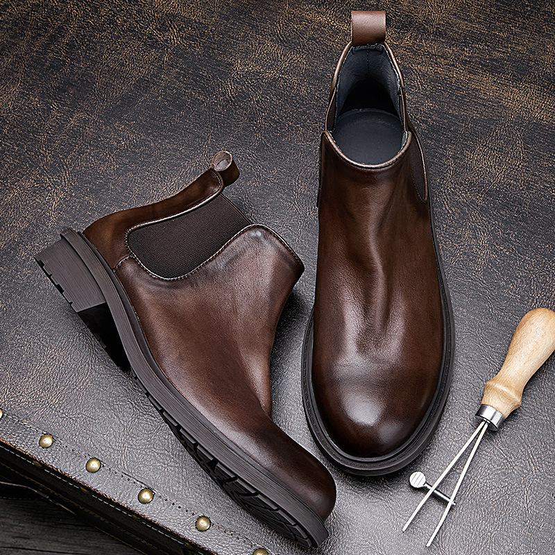 Men's Autumn Motorcycle Boots  - Vintage Leatherwork recension och pris