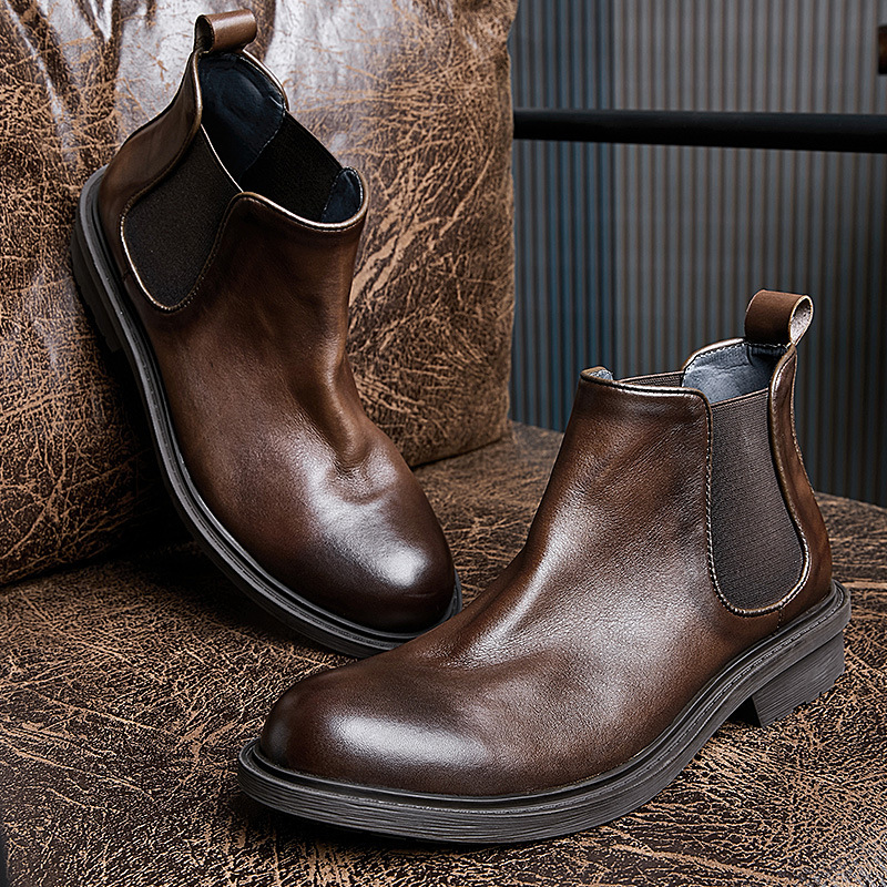 Men's Autumn Motorcycle Boots  - Vintage Leatherwork recension och pris