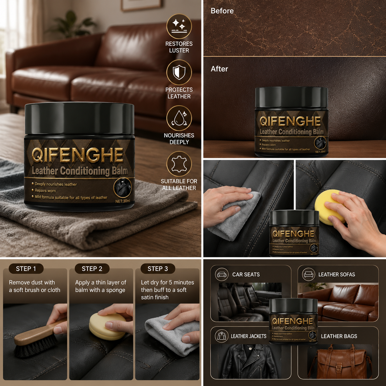 Leather Edge Recoloring Repair - Upholstery Leather Work recension och pris