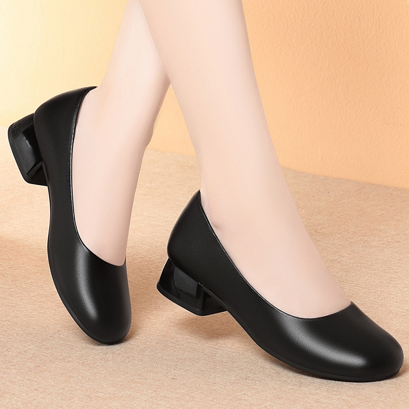 3cm Breathable Comfortable All - Leather Work Women Shoes recension och pris