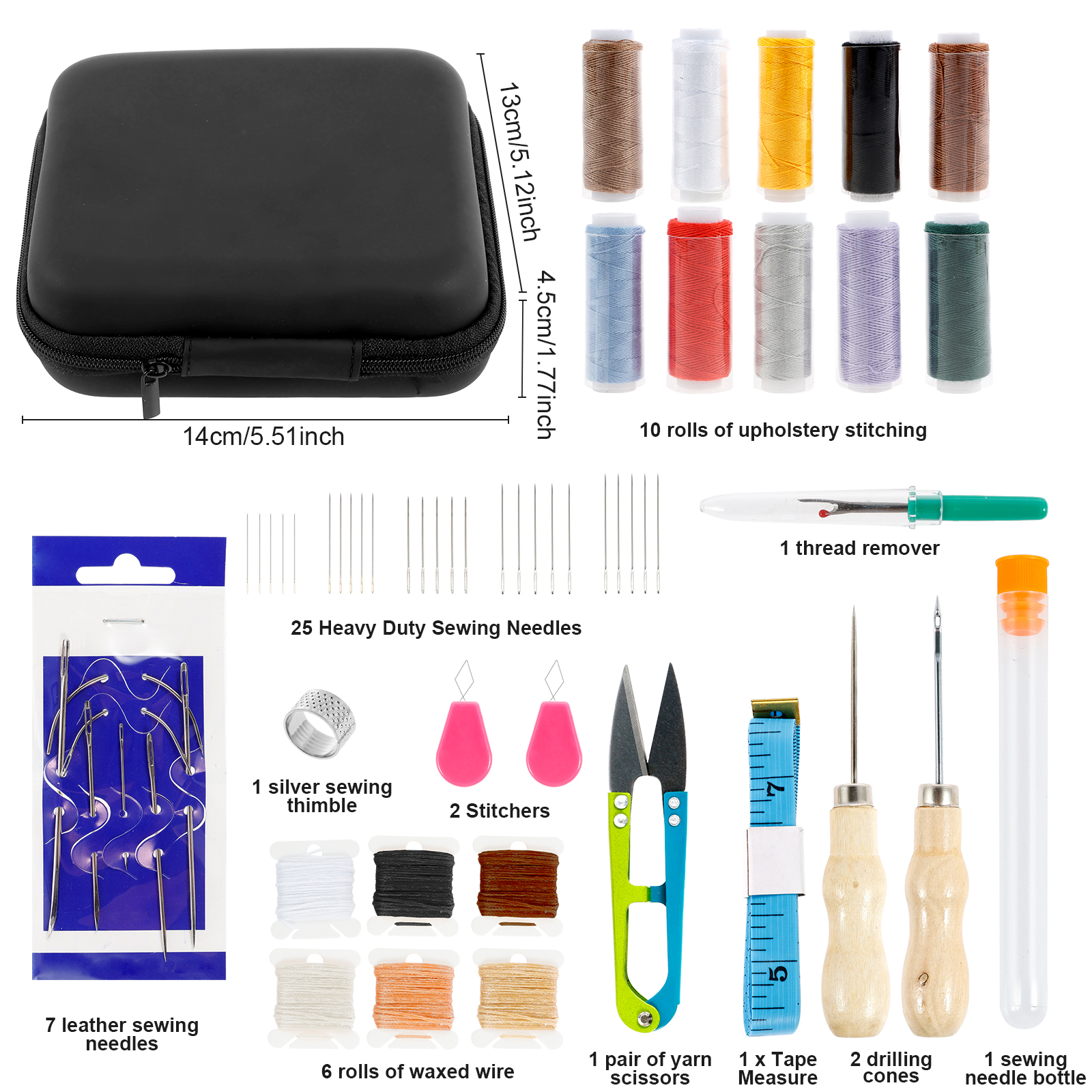 Leather Sewing Kit Portable Le - Upholstery Leather Work recension och pris