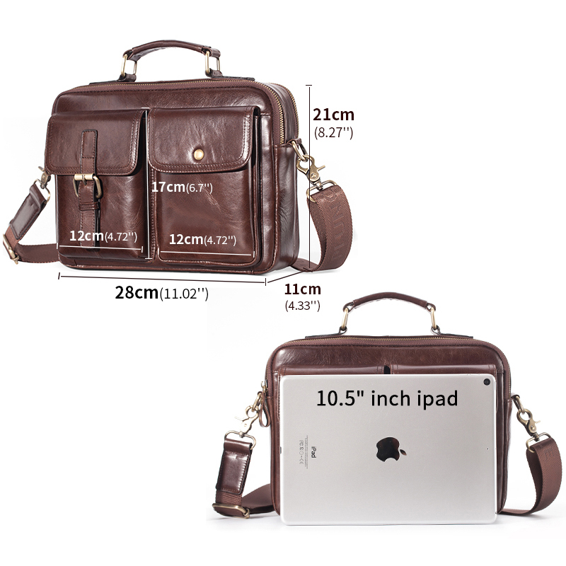 Brand New Cowhide Leather Mess - Leather Work Handbags recension och pris