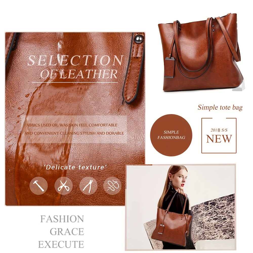 Fashionable Classic Retro Leat - Leather Work Handbags recension och pris