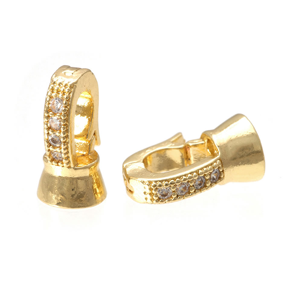 18K Gold Color Brass Zircon Co - Leatherwork Diy recension och pris