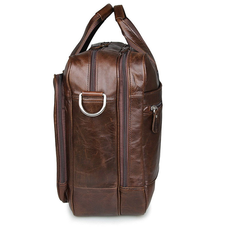 LACHIOUR Genuine Leather Men B - Leather Work Handbags recension och pris