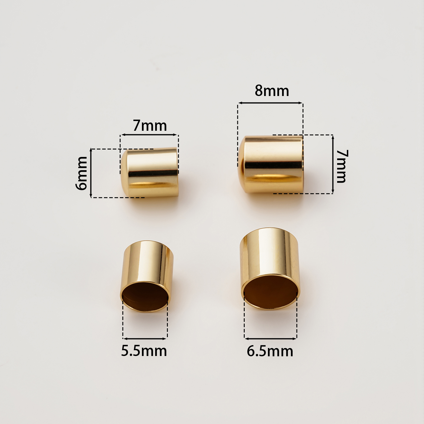 5Pcs 14/18K Gold Color Plated  - Leatherwork Diy recension och pris